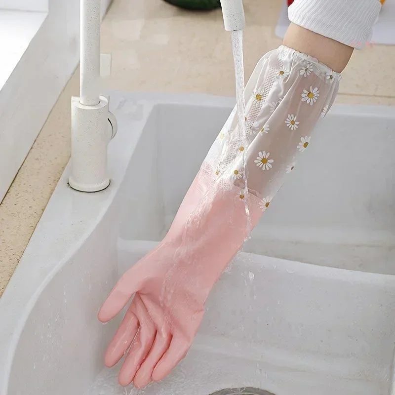 Household Long Sleeve Rubber G - Rubber Glove Cleaning recension och pris