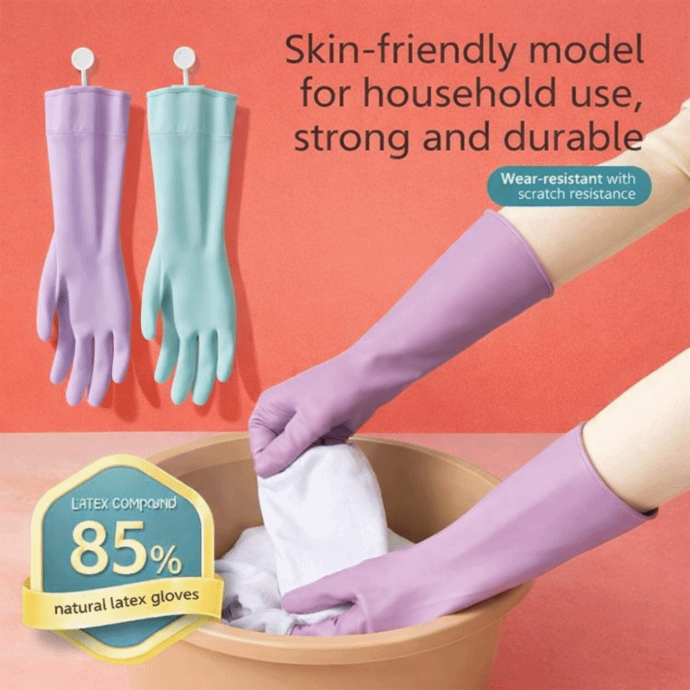 Latex Dish Washing Gloves with - Dish Glove Rubber recension och pris