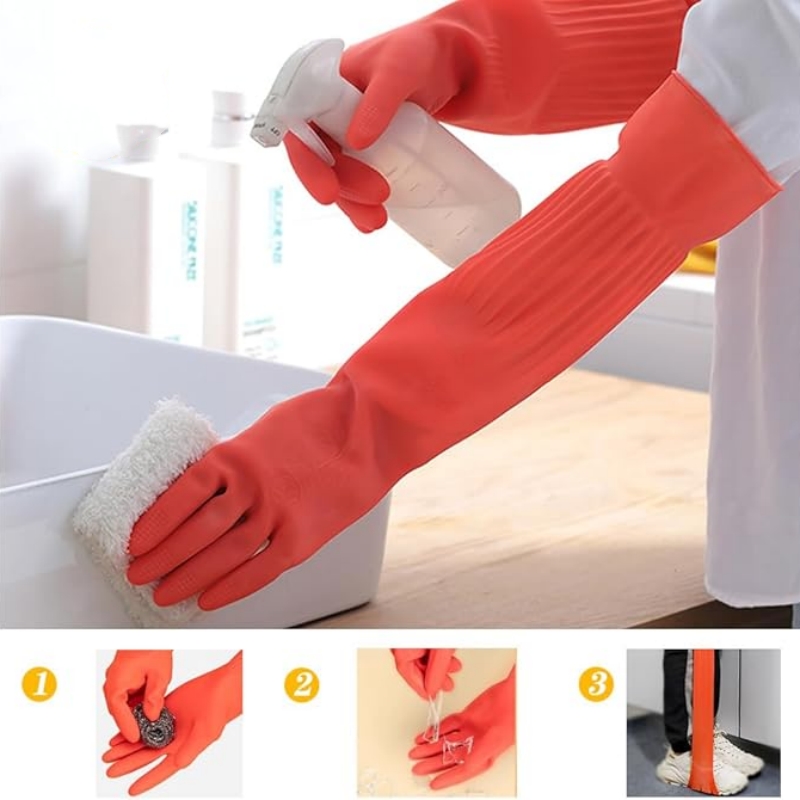 45CM Extra-Long Rubber Cleanin - Dish Glove Rubber recension och pris