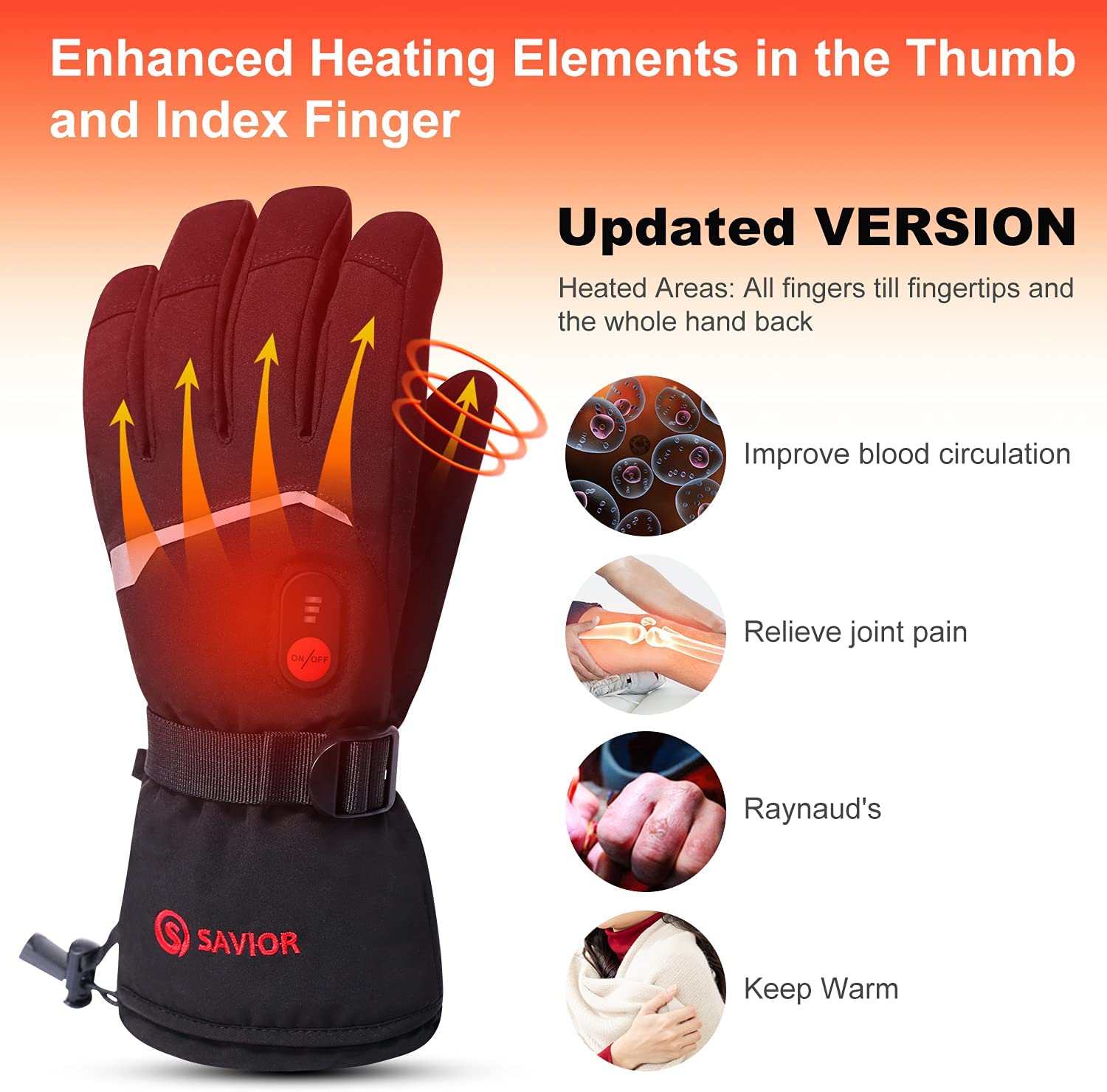 SNOW DEER Winter Heated Gloves - Ski Glove Waterproof recension och pris