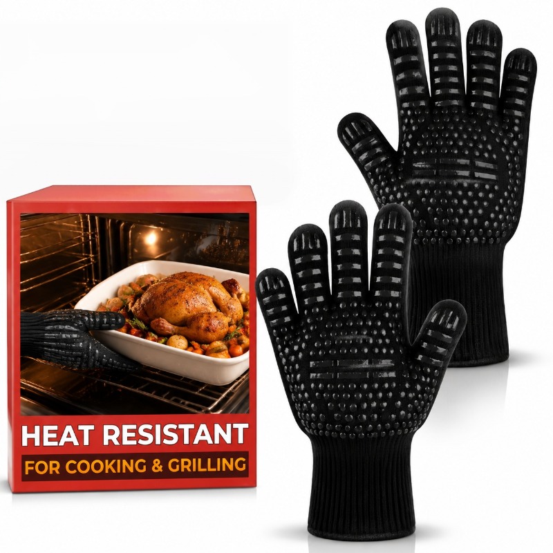 1pc/1 pair of Barbecue gloves  - Oven Mitt Silicone recension och pris